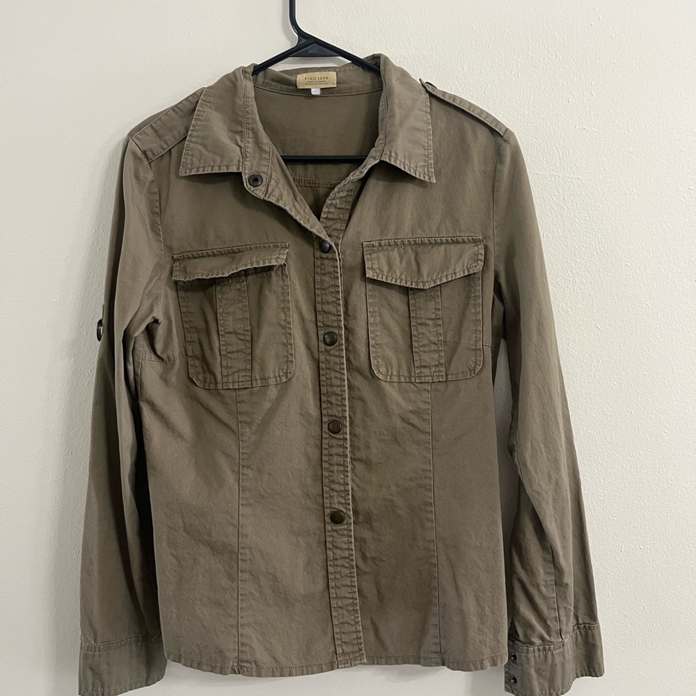 Piko 1988 Men's Casual Button Down Shirt in Olive